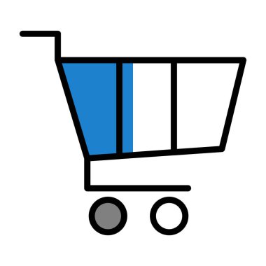 Alışveriş arabası ikonu, illüstrasyon 