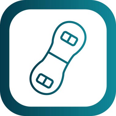 Snowboard düz ikonu, kış sporu konsepti, snowboard ekipman tabelası, vektör illüstrasyonu 