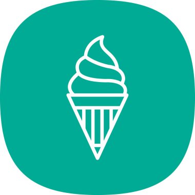 dondurma ikonu vektör illüstrasyonu