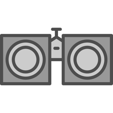 dürbün simgesi vektör illüstrasyon tasarımı