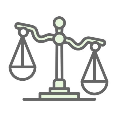 Law dengesi ince çizgi vektör simgesi