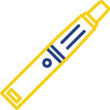 Düz elektronik sigara. Web simgesi 