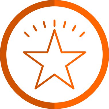 Basit düz yıldız ikon vektör çizimi tasarımı