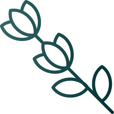 Çiçek süsleme simgesi ana hatları biçiminde