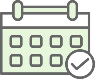 Takvim simgesi, vektör illüstrasyonu basit tasarım