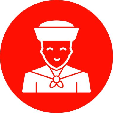 Denizci. Web simgesi basit illüstrasyon