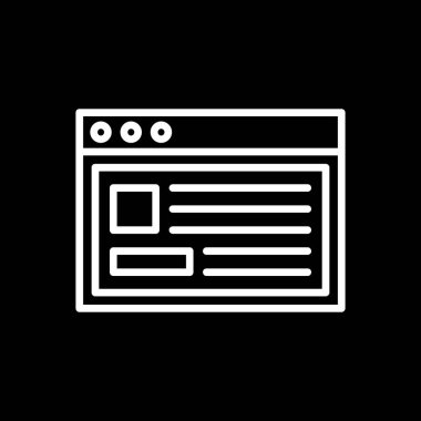 Web sayfası. Web simgesi basit illüstrasyon