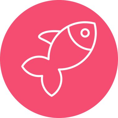 Balık. Web simgesi basit illüstrasyon