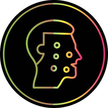 Gökkuşağı olan bir kadının vektör çizimi