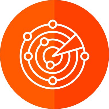 Radar modern simgesinin vektör illüstrasyonu              
