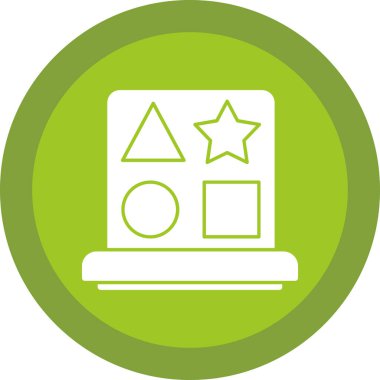 dizüstü bilgisayar simgesi. Basit resimleme