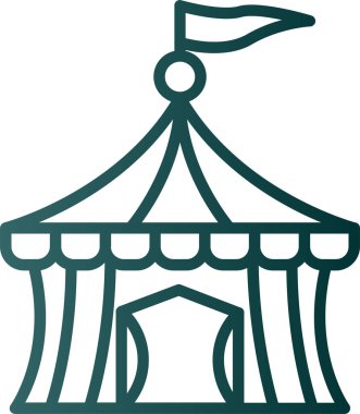 Sirk çizgisi vektör simgesi