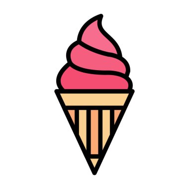 dondurma ikonu vektör illüstrasyonu