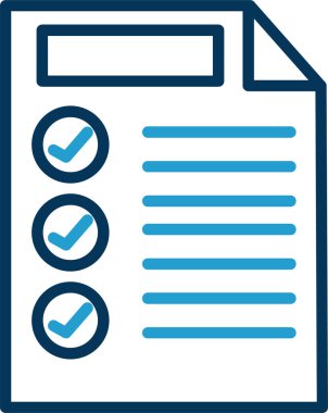 Kontrol listesi simgesinin vektör illüstrasyonu 