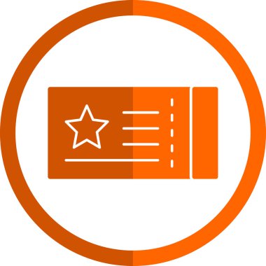 bilet ikonu vektör illüstrasyonu