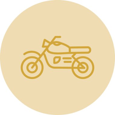 motosiklet simgesi, vektör illüstrasyonu basit tasarım