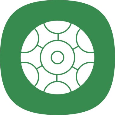 futbol topu düz simgesi, vektör illüstrasyonu