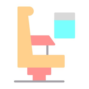 Uçak koltukları vektörü. Web simgesi basit illüstrasyon 