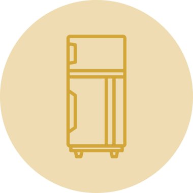 buzdolabı simgesi, vektör illüstrasyonu basit tasarım