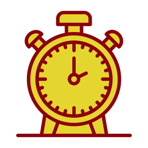 Vector Reloj Despertador Ilustración Plana — Vector de stock