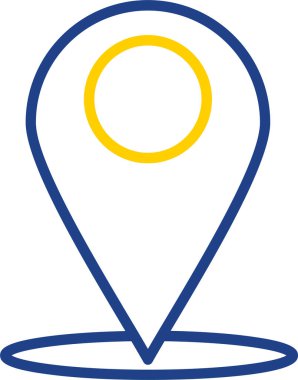 Harita işaretleyici simgesi, vektör illüstrasyonu 