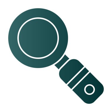 Büyütme cam simgesi renk ana hatları vektörü 