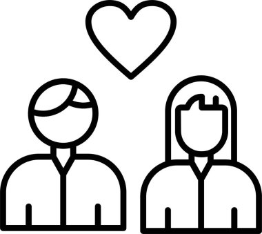 İnsanlar çift simgesini ana hatlarıyla eşleştirir