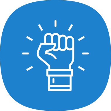 Bir ampul simgesini tutan el, basit vektör illüstrasyonu