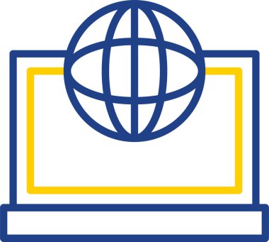 Web tarayıcı simgesi, vektör illüstrasyonu basit tasarım