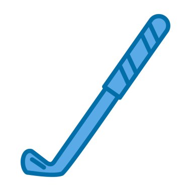 Buz hokeyi sopası ikonu. Web için hokey çubuğu vektör simgelerinin özet çizimi