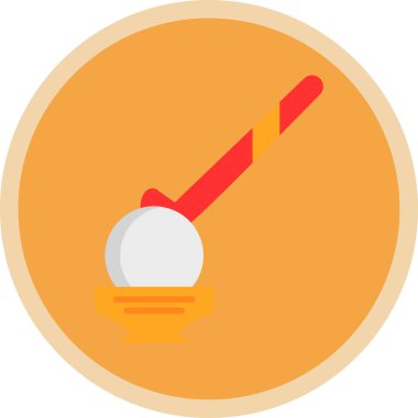 Golf topu düz vektör simgesi