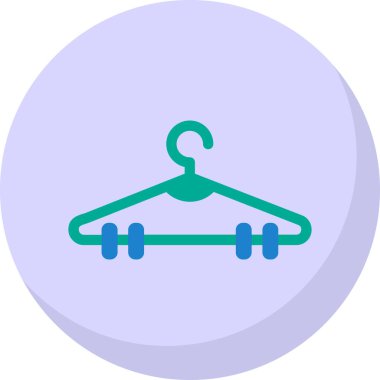 Askı simgesi. düz çizgi biçim vektör simgesi 