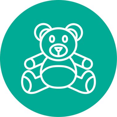 Ayı. Web simgesi basit illüstrasyon