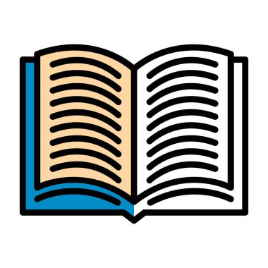 kitap simgesi, vektör illüstrasyonu basit tasarım