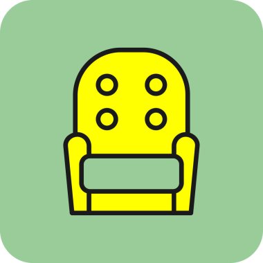 koltuk simgesi vektörü, illüstrasyon 