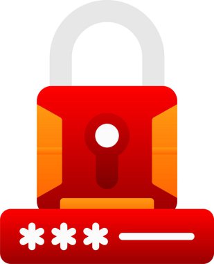 Kilit simgesi, vektör çizimi. düz tasarım biçimi