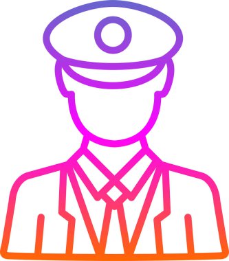 Memur bey. Web simgesi basit illüstrasyon