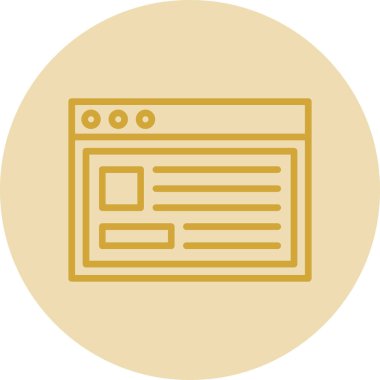 Web sayfası. Web simgesi basit illüstrasyon