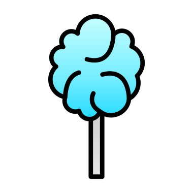 Pamuk helva ikonu, vektör illüstrasyonu 