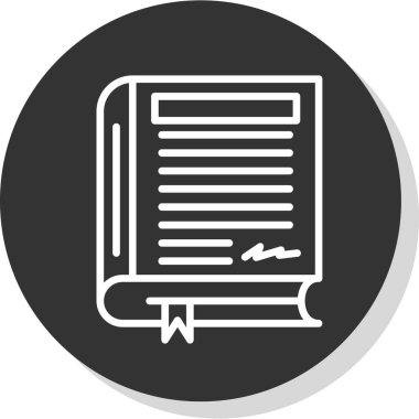 kitap simgesi, vektör illüstrasyonu basit tasarım