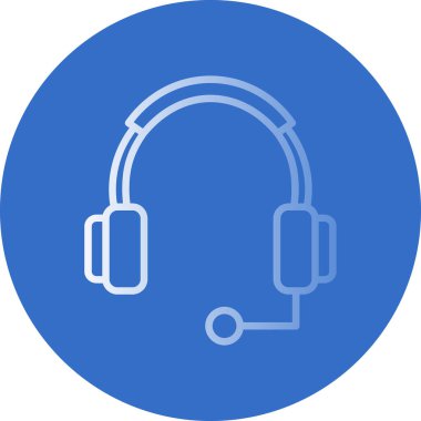 Kulaklık simgesinin vektör illüstrasyonu 