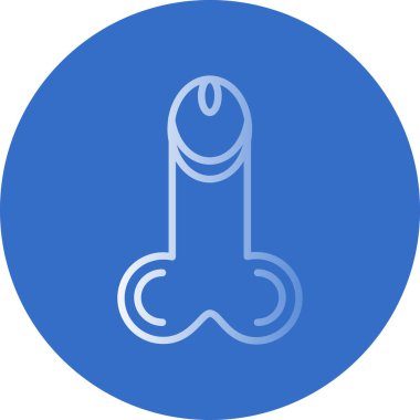 Flat penis icon, vector illustration