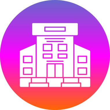 Bina. Web simgesi basit illüstrasyon