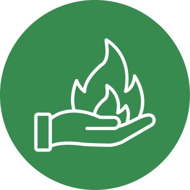 Ateş simgesinin vektör illüstrasyonu