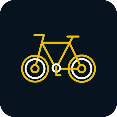 Bisiklet yassı simgesinin vektör illüstrasyonu