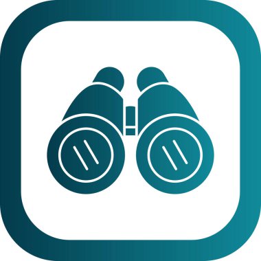 Dürbün simgesi, vektör illüstrasyonu basit tasarım