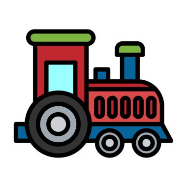 Toy train. web icon simple design