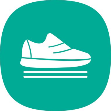 spor ayakkabısı ikon vektör illüstrasyonu 