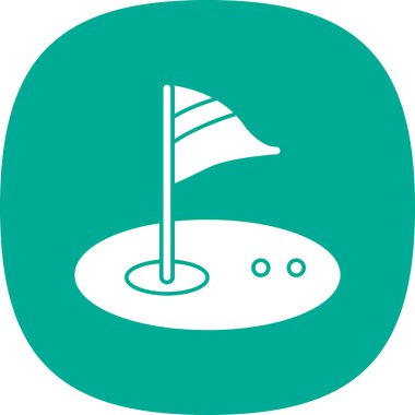 Golf simgesinin vektör illüstrasyonu 