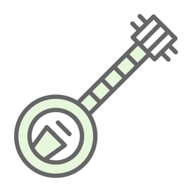 müzik enstrümanı düz simge, vektör, resimleme